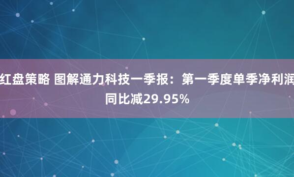 红盘策略 图解通力科技一季报：第一季度单季净利润同比减29.95%