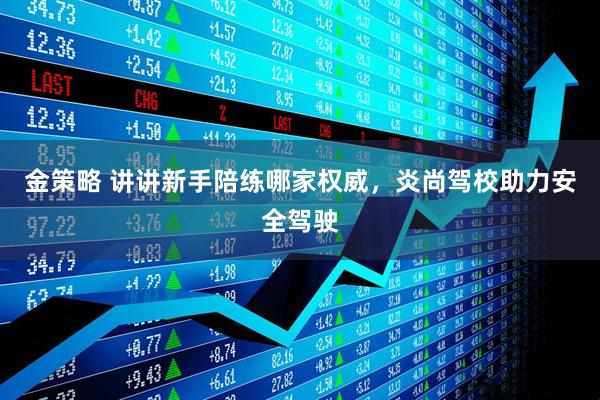 金策略 讲讲新手陪练哪家权威，炎尚驾校助力安全驾驶